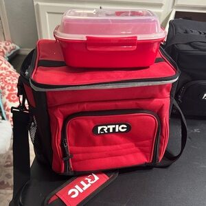 Red Insulated Lunch Bag with Container